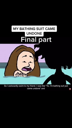 MY BATHING SUIT CAME UN DONE AT A POOP PARTY!#fyp#pool #friends #swimming #SummerMashup #fartcacaface #Animatedstorys