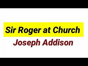 Sir Roger at Church by Joseph Addison in Hindi Study lovers