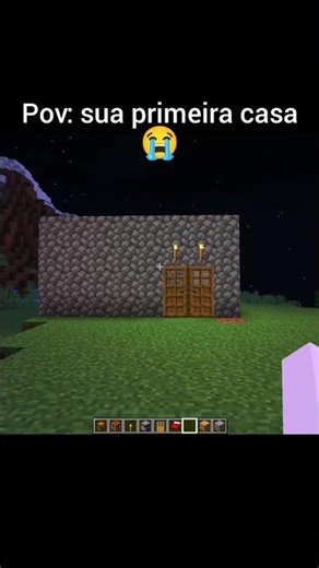 fiz sua primeira casa😭 (acertei?) #minecraftshorts #minecraft #minecraftmemes