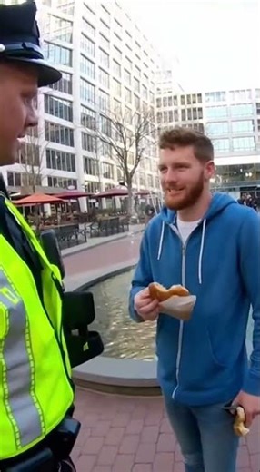 Crowd Stares as Man Gets Awkward Stop
