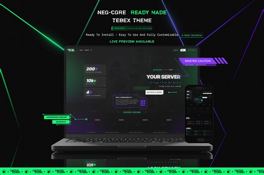 Neo-Core Tebex Ready Made Template I ∞ Color Variation