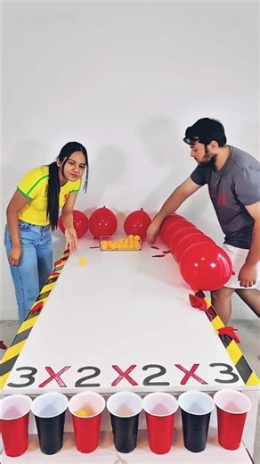 "Impossible Cup Challenge! 🏓 Ping Pong Ball Madness!" #shorts #funny #games