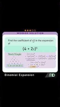 EXPAND a BINOMIAL using PASCAL's TRIANGLE #mathtutorial #maths #mathematics #mathhelp #mathsshorts