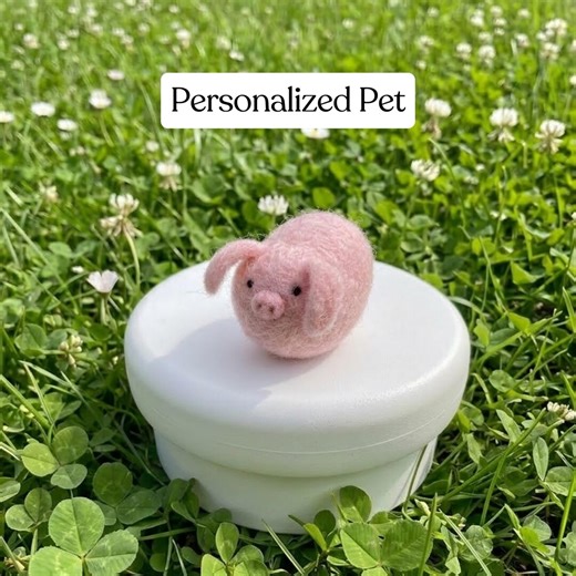 Personalized Needle Felted Pig – Custom Wool Pet Miniature – Handmade Farm Figurine Gift - Etsy