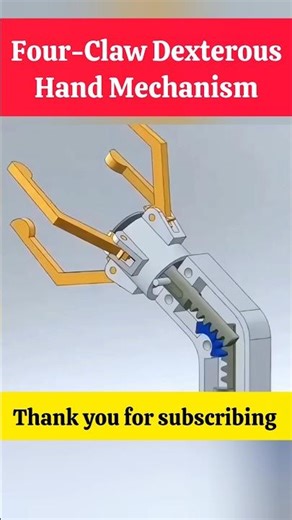 Smart Four-Claw Robotic Hand | Next-Level Mechanical Engineering #engineering #shortsfeed #shorts