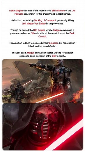 The Tragic Fall of the Sith Lord Darth Malgus