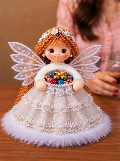 Angel Candy Dish from a Glass Jar - Easy DIY Recycle Craft