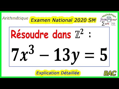 Arithmetic - Diophantine Equation - Solve: 7x^3-13y=5 - National Exam 2020 - 2 Bac SM