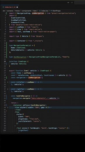 React Navigation + TypeScript
