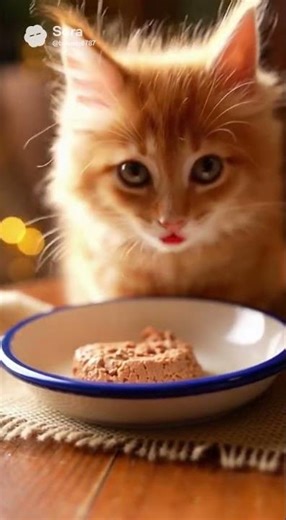 Cute Kitten Eating ASMR 🐱 | Relaxing Cat Sounds