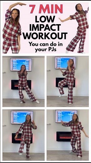 Quick⏱️7 Minute Workout that you can do in your PJ's #lucywyndhamread #pjs #lowimpactworkout