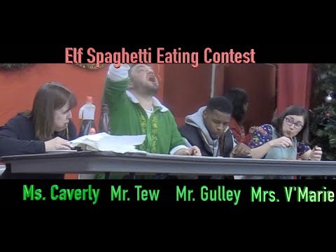 Elf Spaghetti Eating Contest 2025