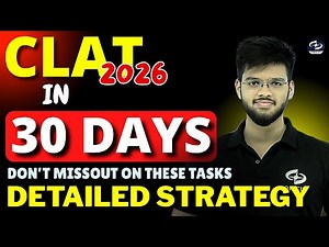 CLAT 2026 Last 30 Days Plan | clat exam preparation | Abhyuday Pandey