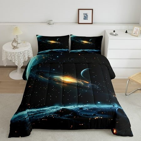 YST Outer Space Comforter Set Bedroom Decor 3D Galaxy Print Bedding Universe Starry Sky Bedding Comforter Sets Mystery Milky Way Down Comforter Twin - Walmart.ca
