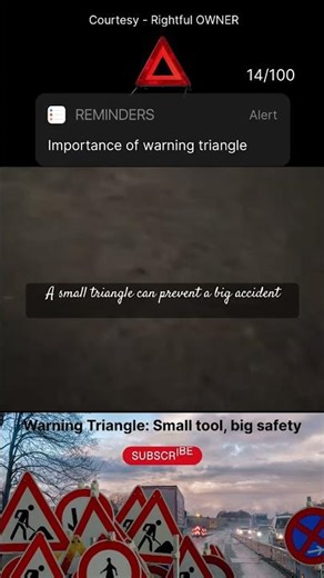 Importance of warning Triangle 🚗⚠️