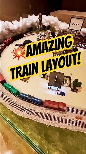 💥CHECKOUT THIS AMAZING MODEL RAIlLROAD TRAIN LAYOUT! #shorts