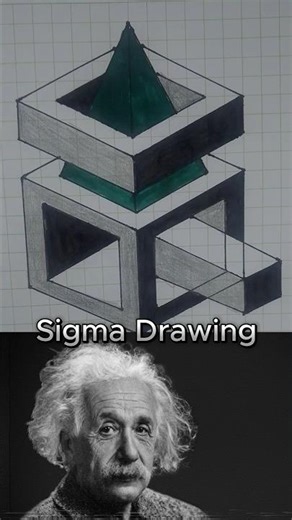 “Easy 3D Box + Triangle Illusion | Satisfying Drawing”