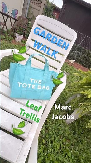 MARC JACOBS THE MEDIUM TOTE BAG LAGOON IN THE GARDEN LEAF TRELLISES #gardenwalk #thetotebag