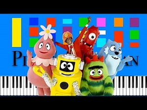 The Aggrolites - Banana - Yo Gabba Gabba! Slow EASY Medium 4K Piano Tutorial