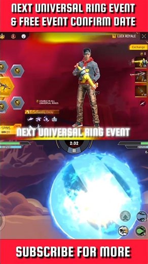 NEXT UNIVERSAL RING EVENT & FREE EVENT CONFIRM DATE 😍 | Garena Free Fire