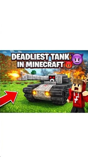 Deadliest Tank in Minecraft 😈💥 | Working Redstone Tank #minecraft #shorts #shorts feed