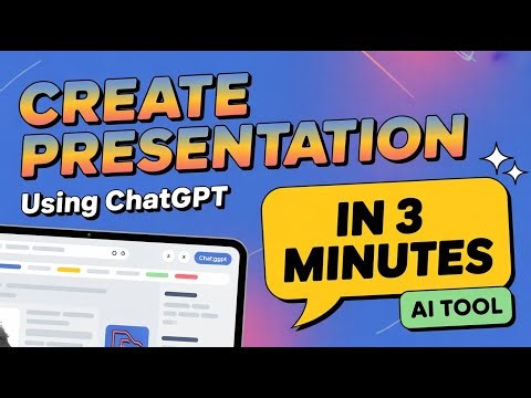 Create Presentation Using ChatGPT in 3 Minutes | AI Tool for PPT