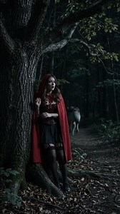 Little Red Riding Hood Is Running From the Wolf… 🐺🌲