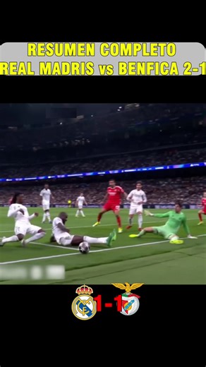 Real Madrid Vs Benfica 2-1 RESUMEN COMPLETO hoy #realmadrid vs #benfica #goles #highlights #championsleague