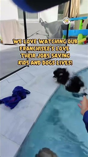 Private swim lesson gets interrupted by the family dog 🐶 | Baby Otter Swim School