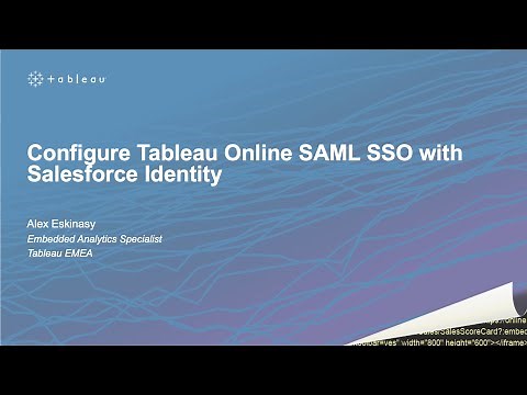 Configure Tableau Online SAML SSO with Salesforce Identity
