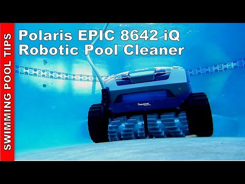 Polaris EPIC 8642 iQ Robotic Pool Cleaner - Compact Design & Cleans Floor, Walls and the Waterline!