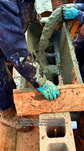 Concrete Pumping Into Narrow Formwork | Satisfying Construction Process