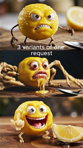 3 variants of one request🙃🙂 #ai #lemon #horror