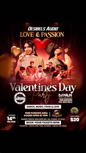 Desibels Audio | This Valentine’s Day is about to be unforgettable. Get ready for a night filled with love, live music, and nonstop energy. 💕❤️ Live in... | Instagram