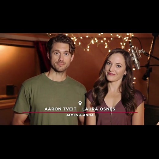Aaron Tveit and Laura Osnes record Winter Wonderland in the studio for their Hallmark Christmas movie One Royal Holiday. I would love for Aaron to record another Christmas song or even better record a Christmas album. It would be absolutely amazing if he held a concert during the holidays singing his favorites and I could attend. What Christmas song would you like Asron to sing? I’d love to hear him sing his favorite by Darlene Love, Baby, Please Come Home. #aarontveit #aarontveitsinging #laurao