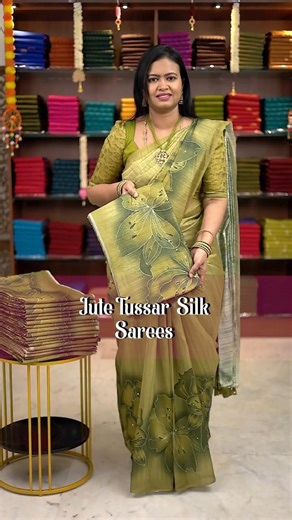 Jute Tussar Silk Sarees | DSR Sarees | Booking : 7305626399 | www.dsrsarees.com