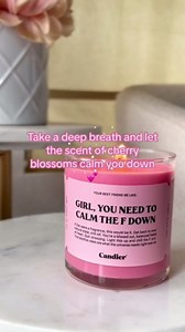 Ryan Porter Calm The F Down Candles - 100% Natural & Vegan - Made of Hand-Poured Soy Wax & Cotton Wick - Smells Cherry Blossom, Magnolia & More - Decor Glass Candles - No Parabens, Phthalates, Lead