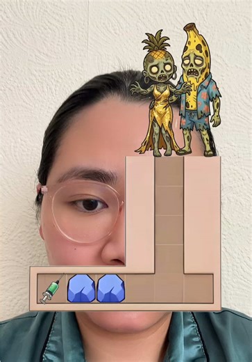 Fruity Zombie Couple Puzzle Challenge