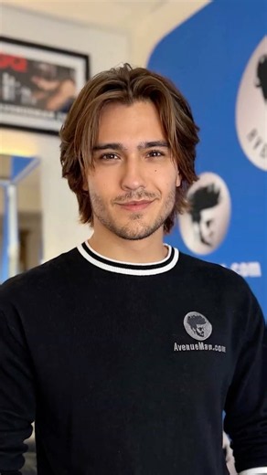 Medium-length men's haircut by Sergio Slavnov