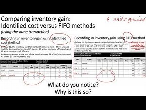 Year 12 Accounting - How to compare identified cost and FIFO