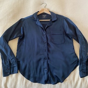 Abercrombie & Fitch Navy Blue Casual Button Down Shirt