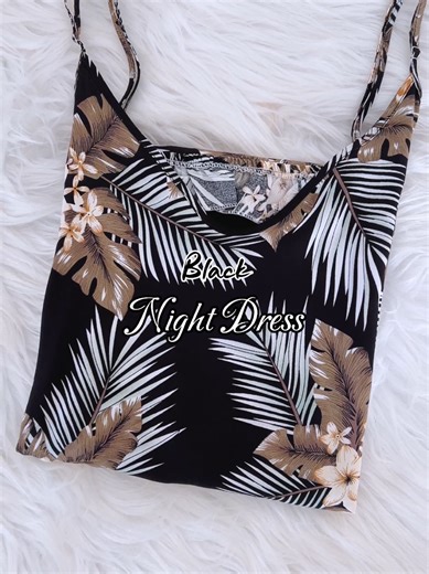 Elegant Black Night Dress for Cozy Evenings