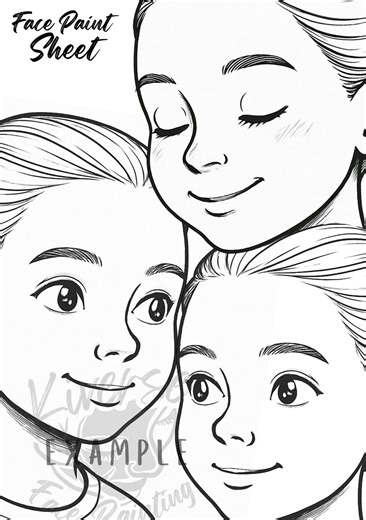 Face Paint Practice Sheet Template PDF - Etsy Australia