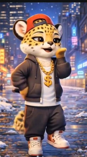 cute 3D leopard dance 💃🐆 | funny animated character #shorts #trending