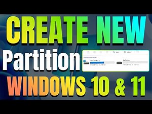 New Disk Partition Windows 10 & 11 | Create & Delete Partitions Easily