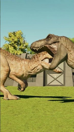 Indominus Rex vs Tyrannosaurus Rex #shorts #dinosaur #jurassicworld