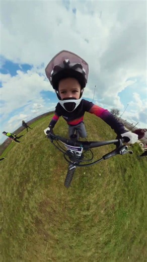 DJI OSMO 360 KIDS XC BIKE RACE! #shorts #djiglobal #djiosmo360