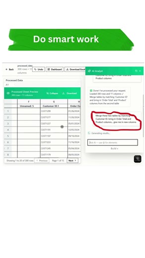 merge 2 datasets on Excel