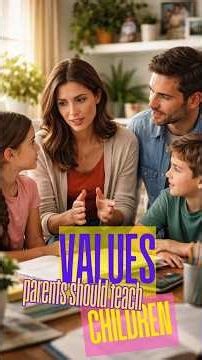 Values Parents Should Teach Their Kids