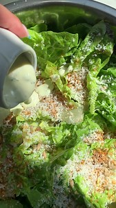 This little gem salad recipe is absolutely everything and more. A creamy yogurt ranch tossed with crunchy little gem lettuce leaf and really quick panko breadcrumbs and some sunflower seeds. Oh and loads of shredded parmesan (obvi!). https://lindseyeatsla.com/little-gem-salad-with-yogurt-ranch/ | Lindsey Eats